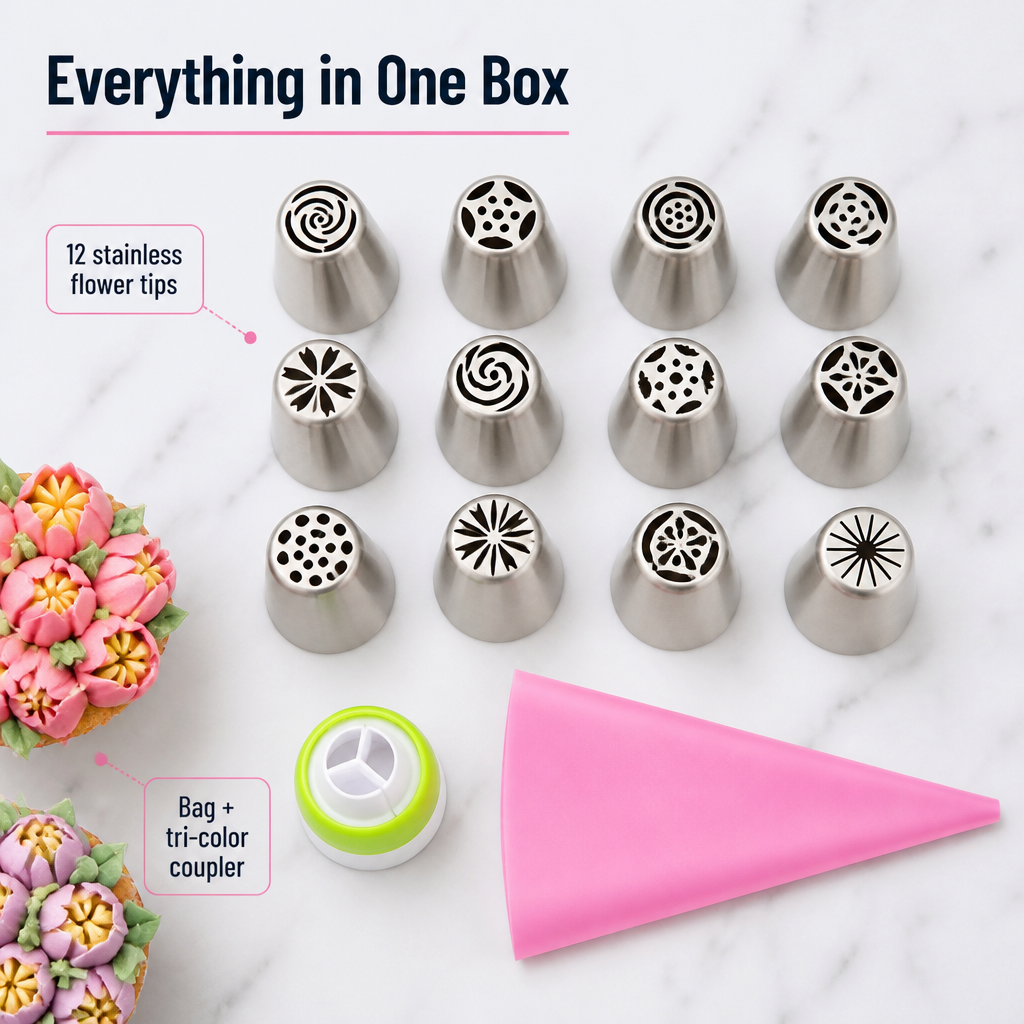 VividPetal™ — Pipe Bakery-Worthy Buttercream Flowers in One Simple Squeeze