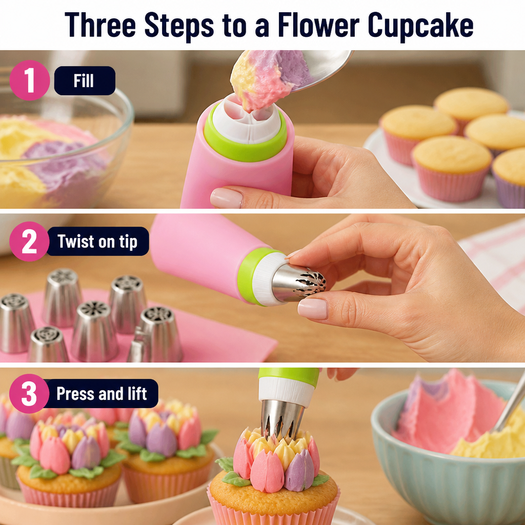 VividPetal™ — Pipe Bakery-Worthy Buttercream Flowers in One Simple Squeeze