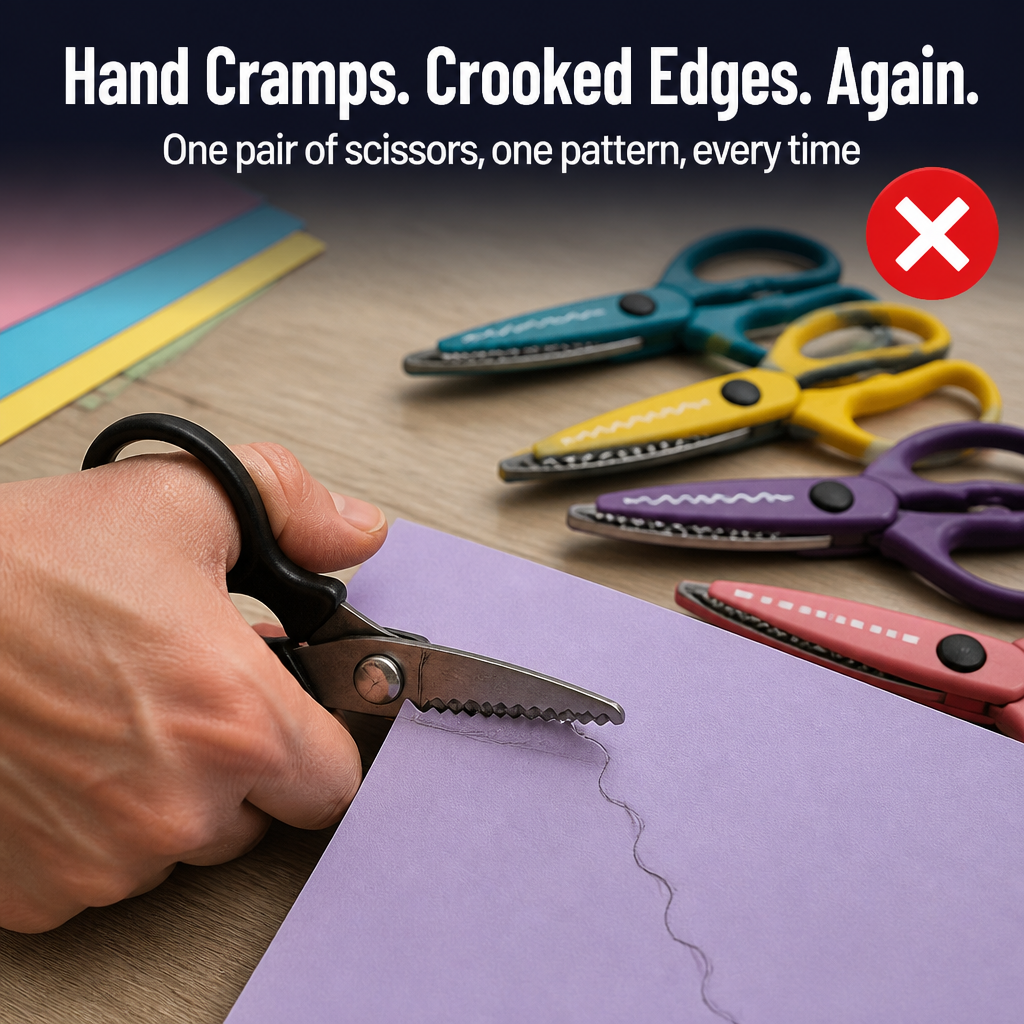 SliceMaster™ — Turn One Wheel, Cut 12 Decorative Edges Clean Every Time