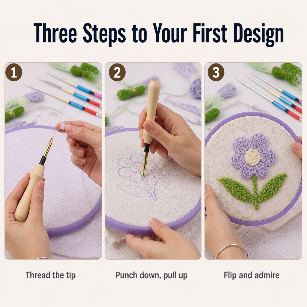 StitchVibe™ — Punch Loops That Lock In Tight on Any Fabric, Even for Beginners
