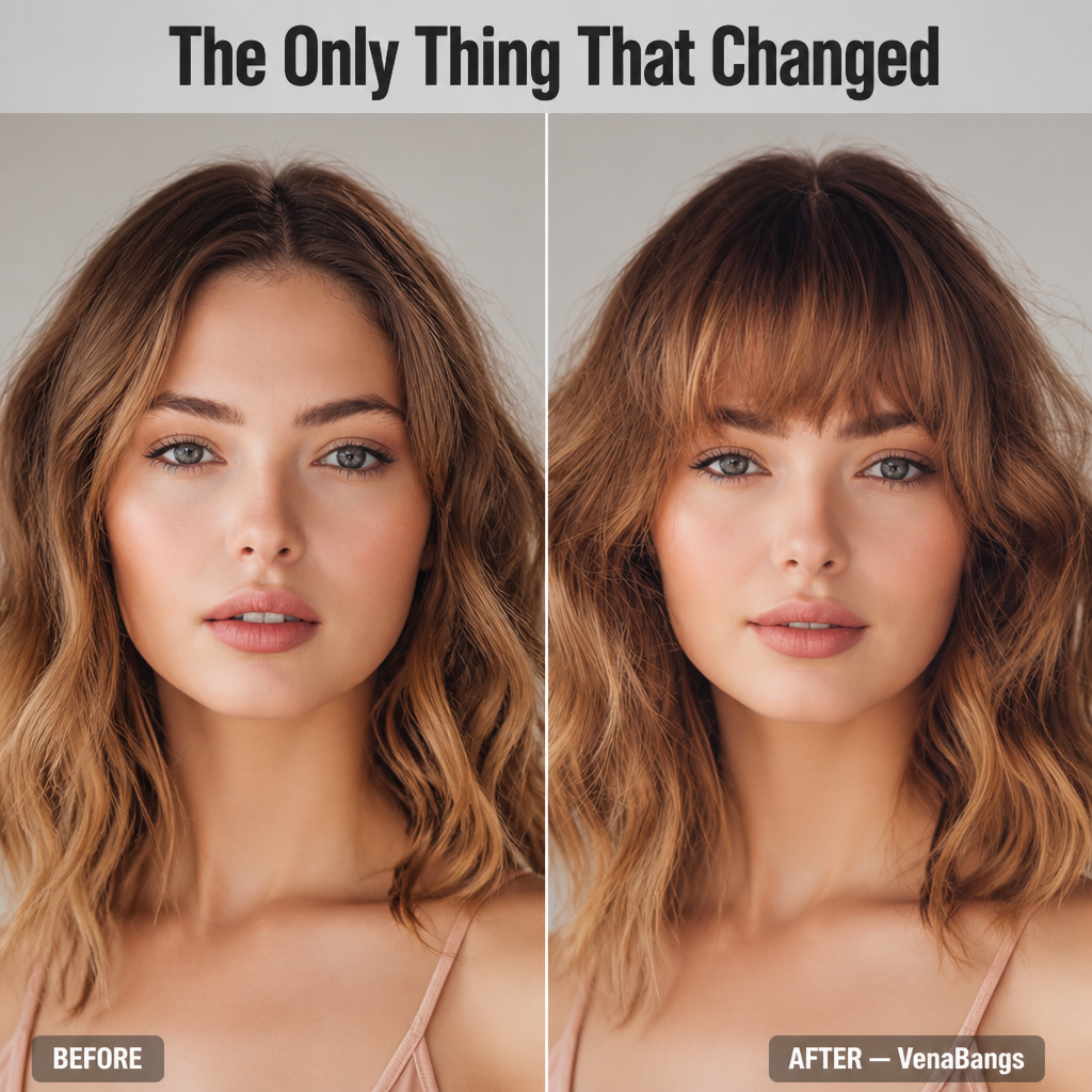 VenaBangs™ — Clip On Real-Hair Bangs That Blend So Well Nobody Can Tell