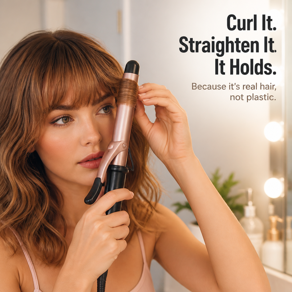 VenaBangs™ — Clip On Real-Hair Bangs That Blend So Well Nobody Can Tell