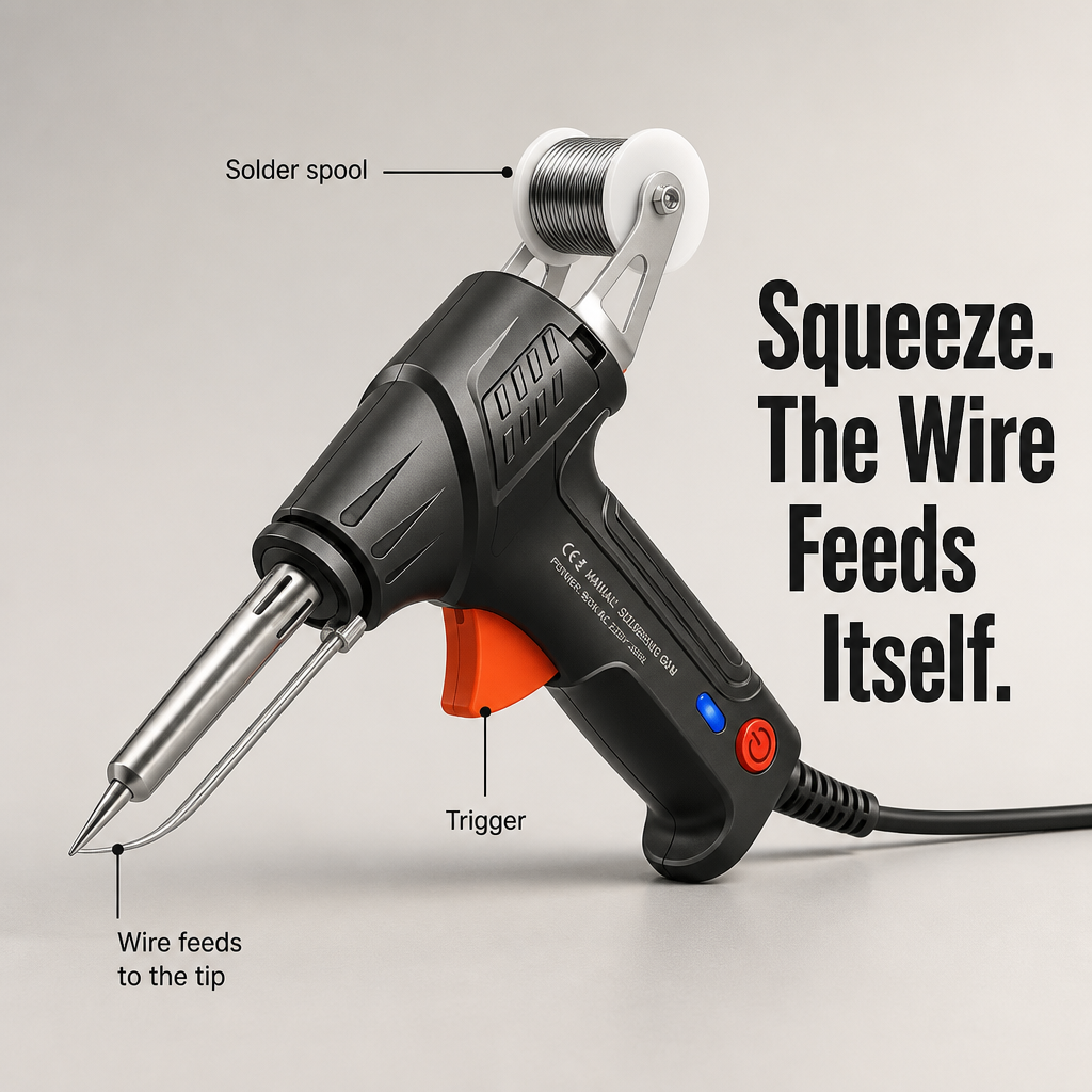 VoltEdge™ — Feed, Heat & Solder One-Handed in Under 20 Seconds
