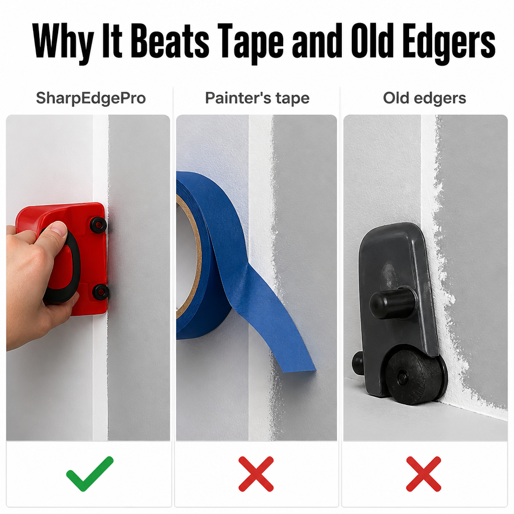 SharpEdgePro™ — Paint Crisp Wall Edges in One Pass, No Tape Needed