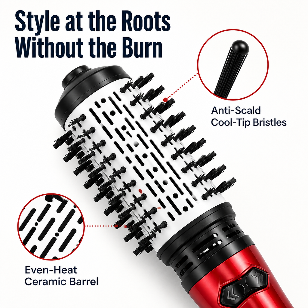 LumaSilk™ — Dry, Volumize & Curl Hands-Free While the Brush Spins For You