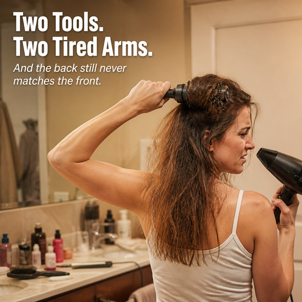 LumaSilk™ — Dry, Volumize & Curl Hands-Free While the Brush Spins For You