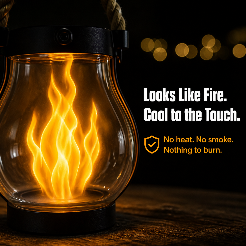 SolarisAura™ — Light Your Patio With Real-Flame Glow That Charges Itself