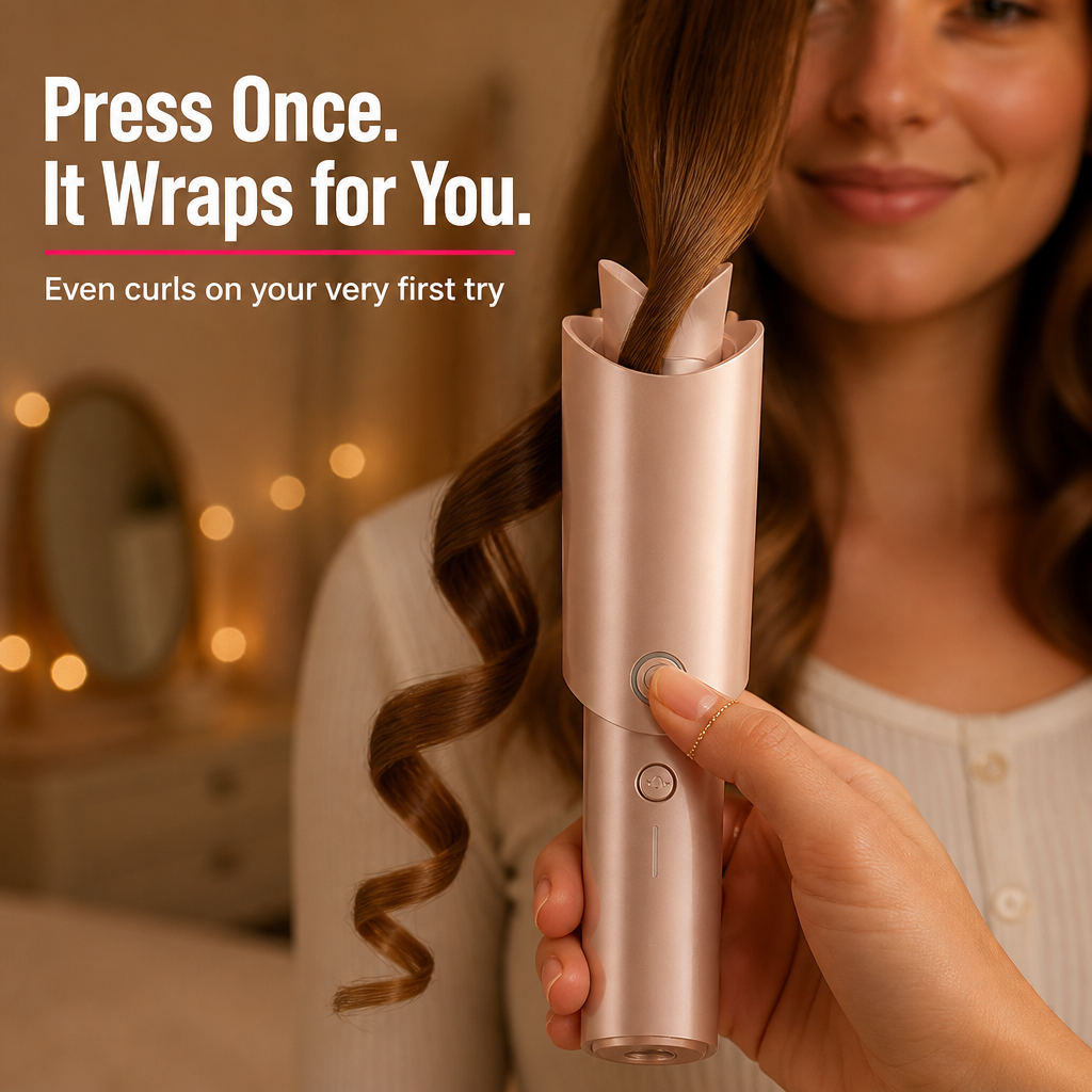 VividCurl™ — Wrap Salon Curls That Hold a Full Week Without Frying Your Hair