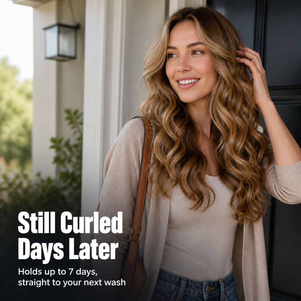 VividCurl™ — Wrap Salon Curls That Hold a Full Week Without Frying Your Hair