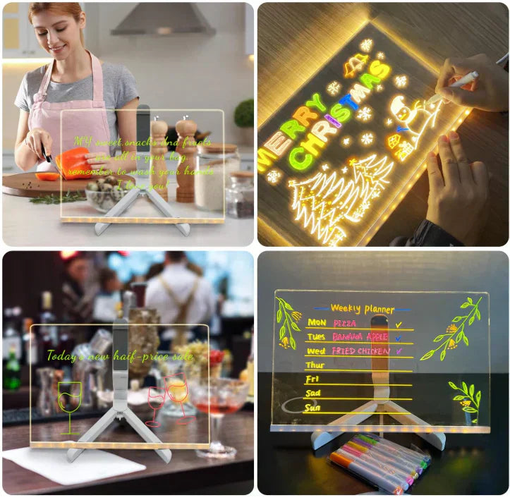 Illuminated Creativity Board | Write, Draw, and Plan