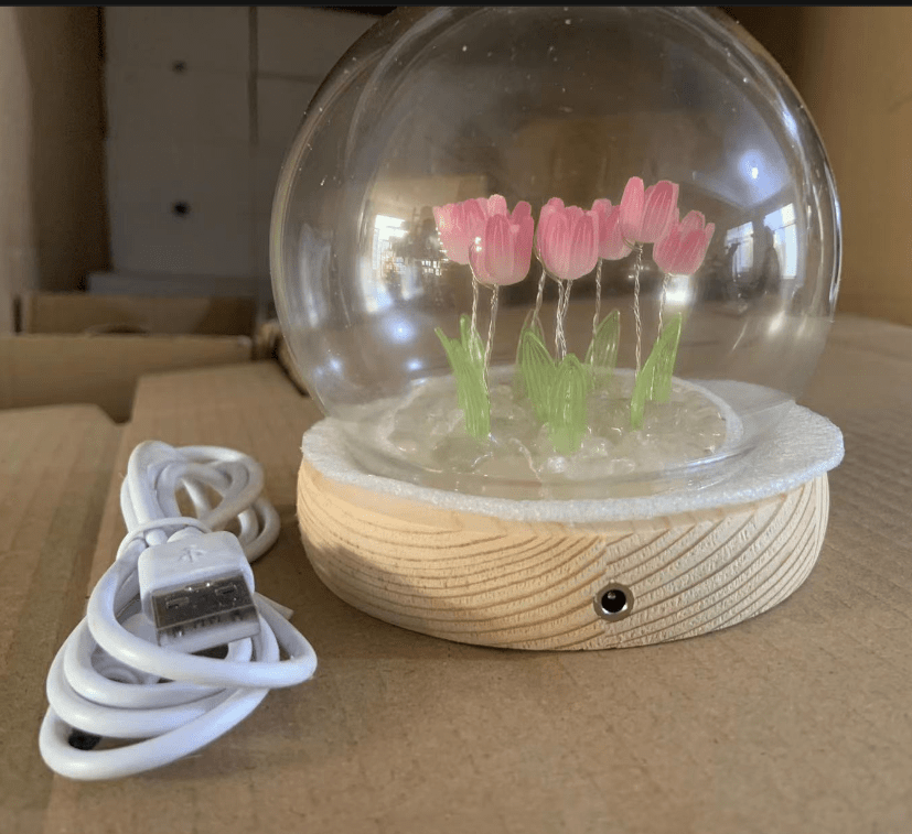 Gentle Glow Tulip Lamp for Peaceful Sleep Spaces