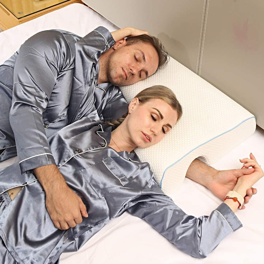 Ergonomic Side Sleeper Pillow with Cooling Gel and Arm Support
