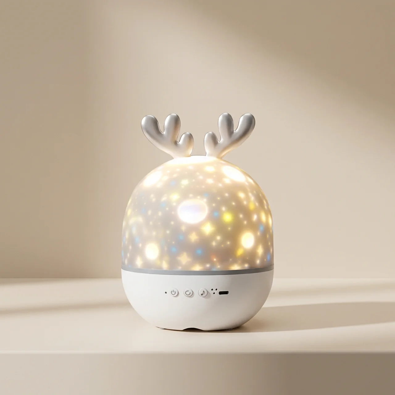StarrySky Projector with 6 Dynamic Patterns and 360° Rotation