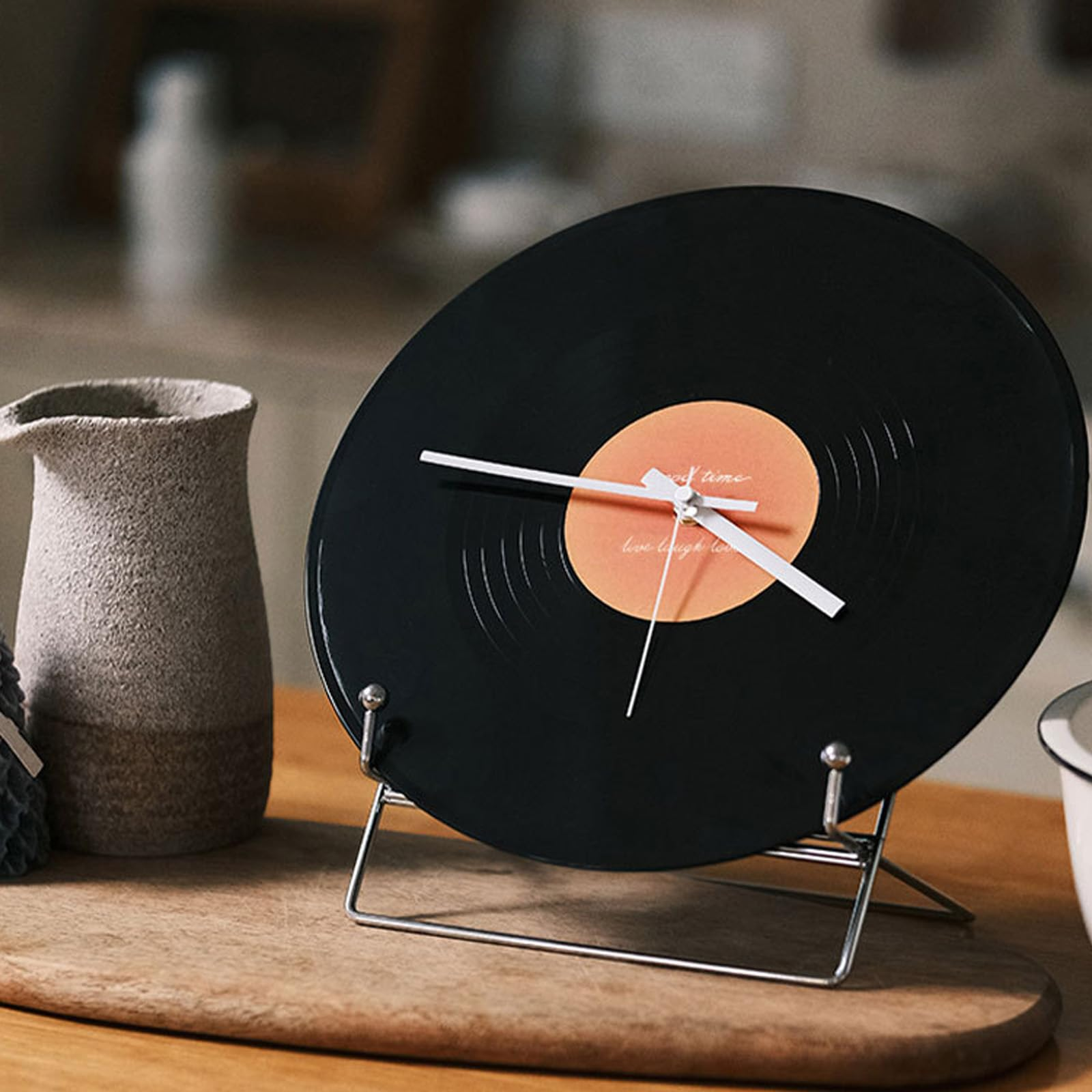 12-Inch Quiet Vinyl Wall Clock with Customizable Design