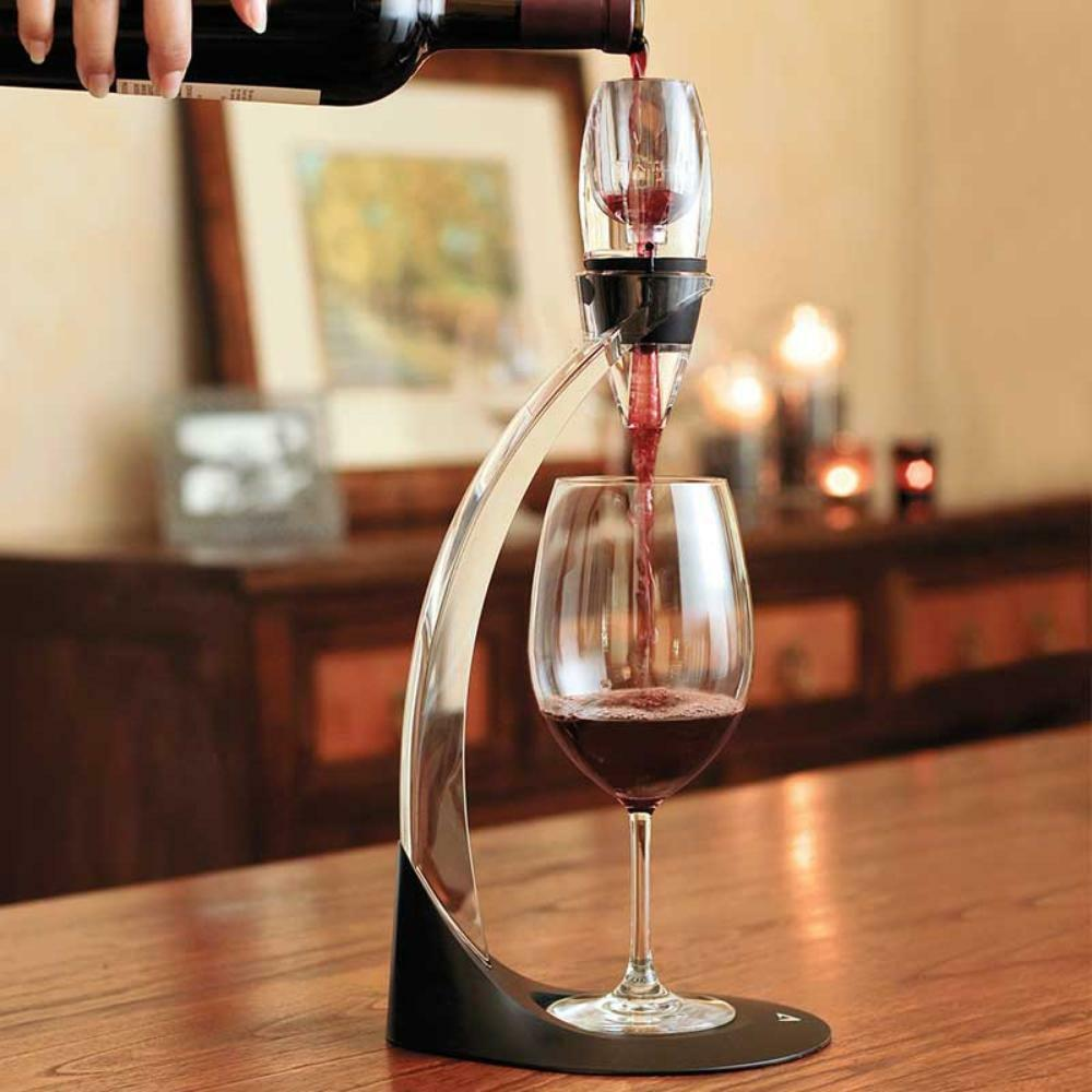 Elegant Wine Aerator Ensemble with Stand and Filter System
