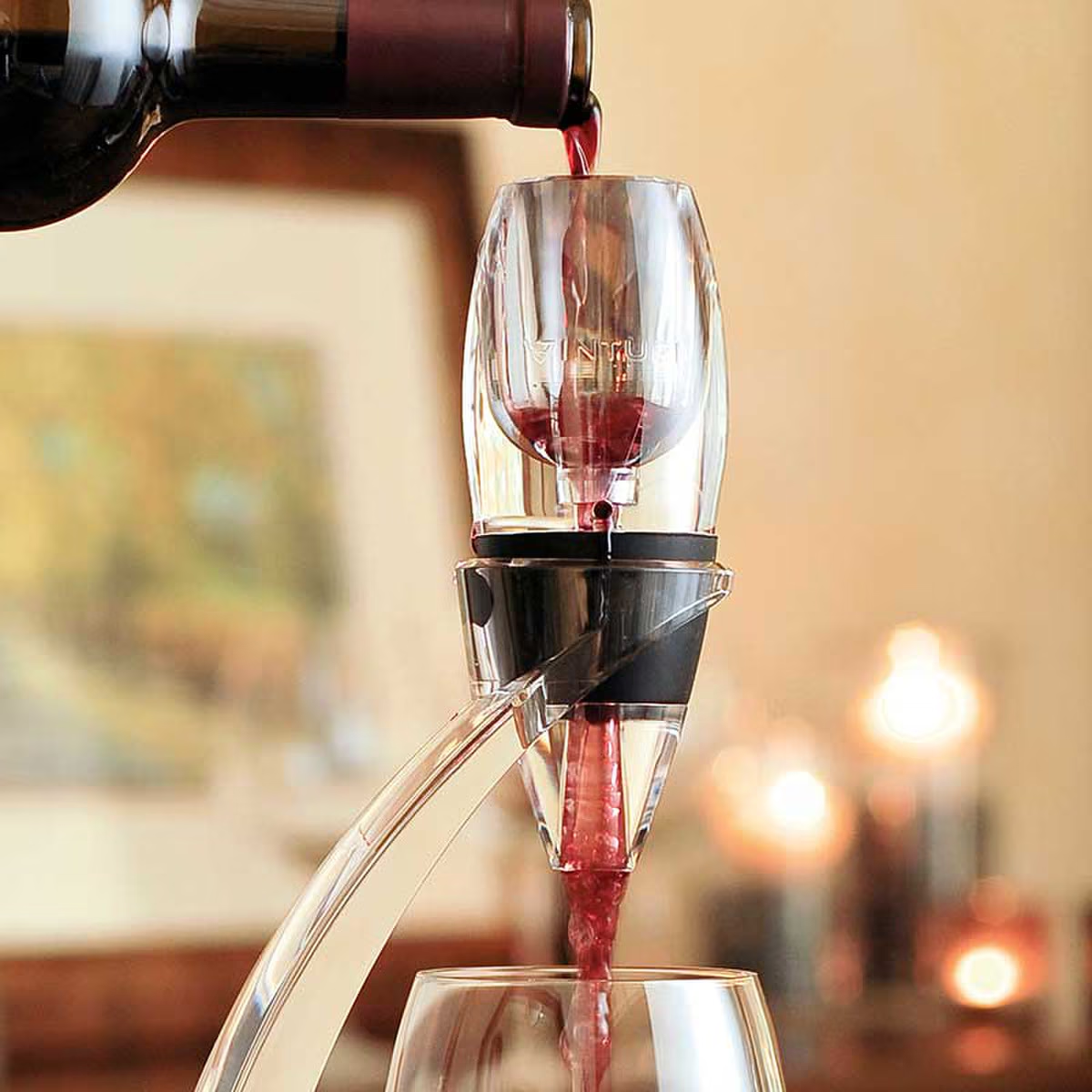 Elegant Wine Aerator Ensemble with Stand and Filter System