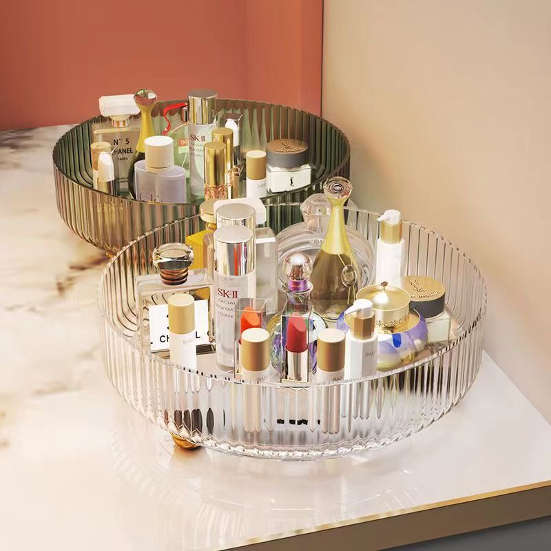 ClearView Spinning Makeup Storage Tower with Adjustable Tiers