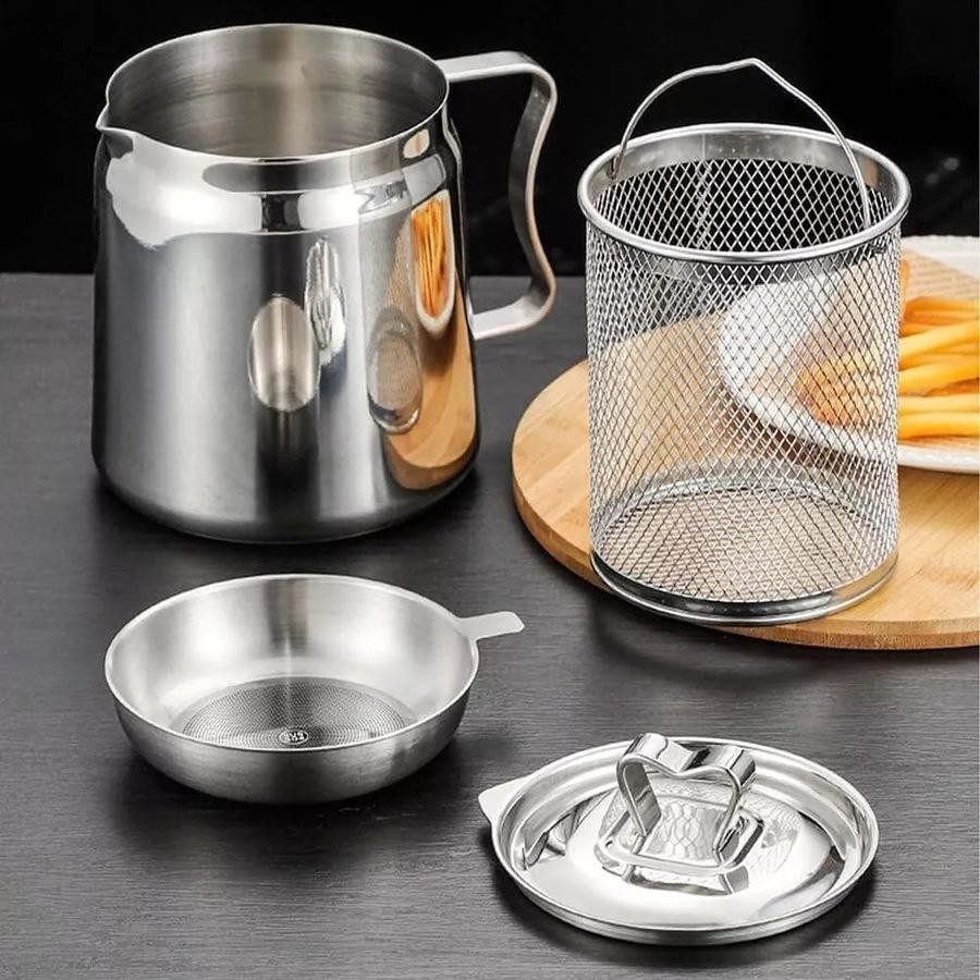 Smart Fry Pot with Built-in Oil Filter for Effortless Cooking