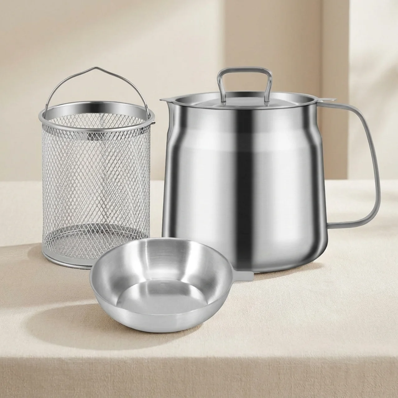 Smart Fry Pot with Built-in Oil Filter for Effortless Cooking