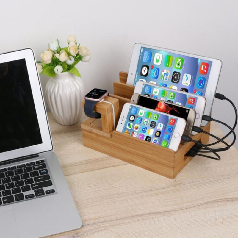 Eco-Friendly Desktop Charging Hub with 5 USB Ports