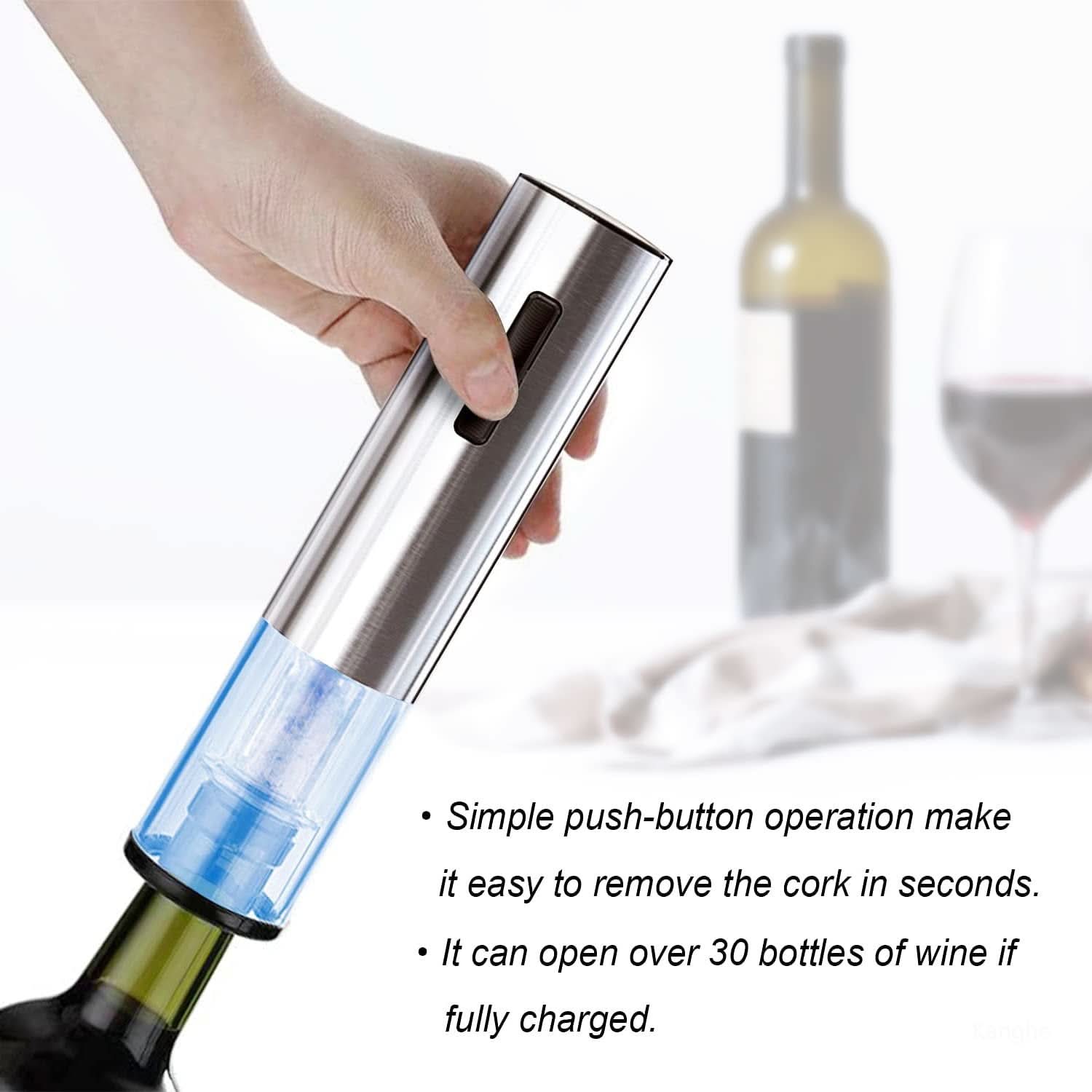 Cordless Wine Opener for Effortless Bottle Access