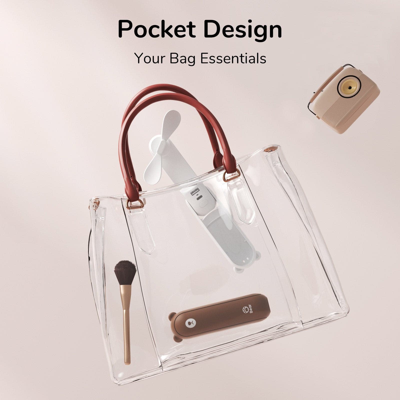 Pocket Breeze: Compact Fan with USB Charging
