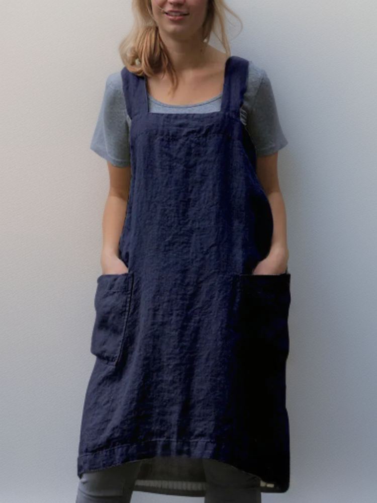 Chic Utility Apron Dress for Women | Long Length