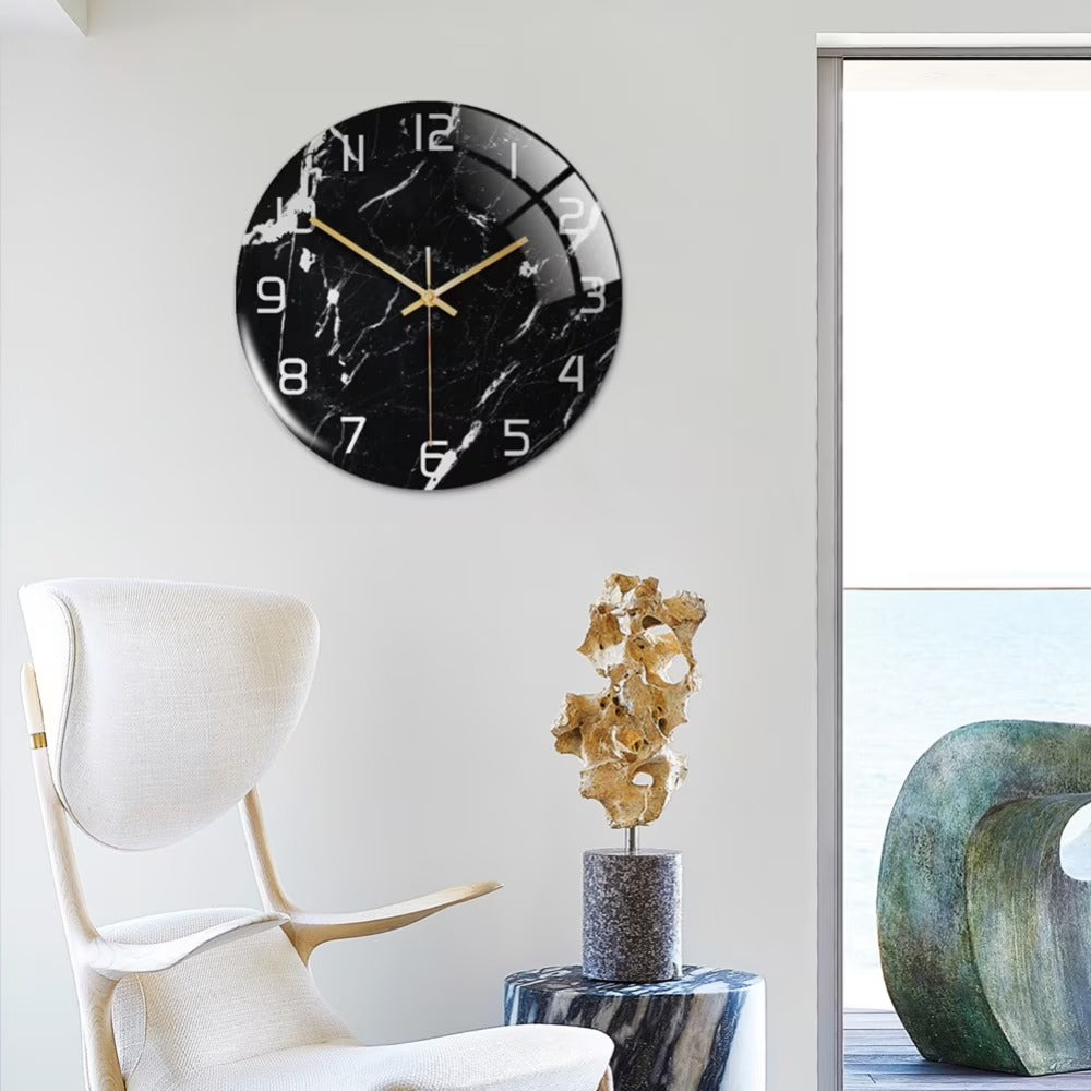 Elegant Acrylic Marble Clock with Silent Functionality