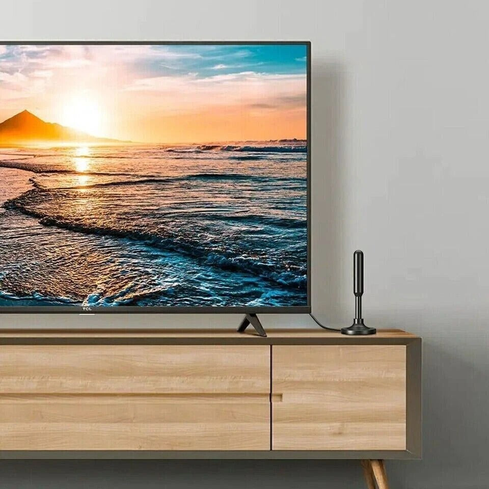 Compact Indoor TV Antenna with Magnetic Base and 10ft Cable