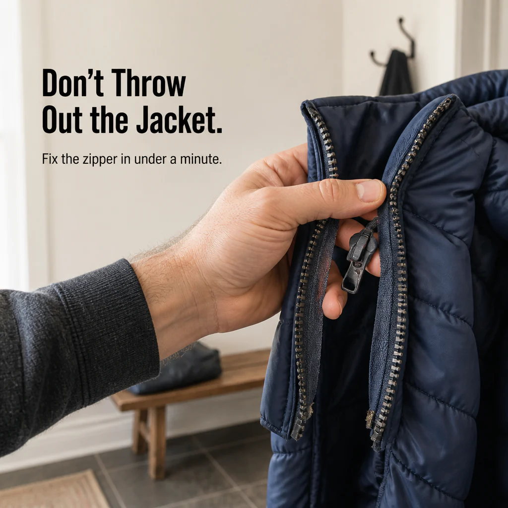 ZipSwiftFix™ — Replace Any Broken Zipper Pull in 30 Seconds Flat