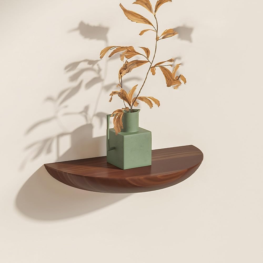 Curved Wooden Wall Shelf for Stylish Storage Solutions