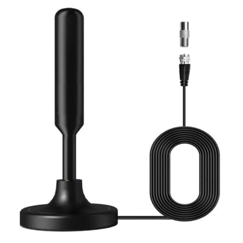 Compact Indoor TV Antenna with Magnetic Base and 10ft Cable