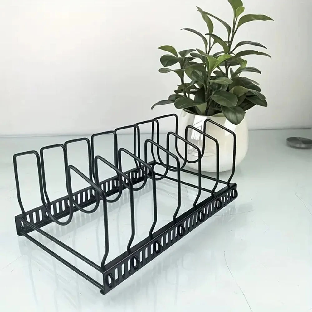 Efficient Pot Lid Holder, Space-Saving Kitchen Organizer