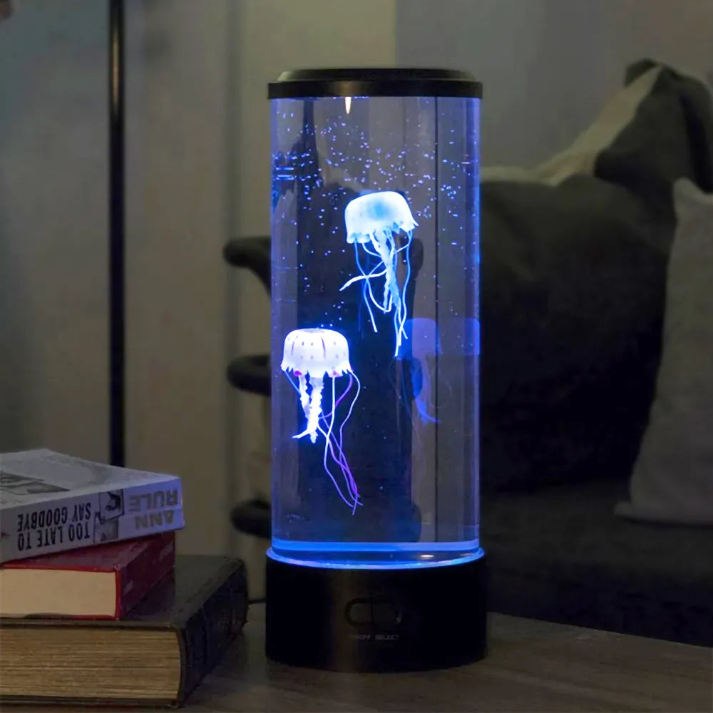 OceanGlow LED Night Lamp | Jellyfish Effect Table Light