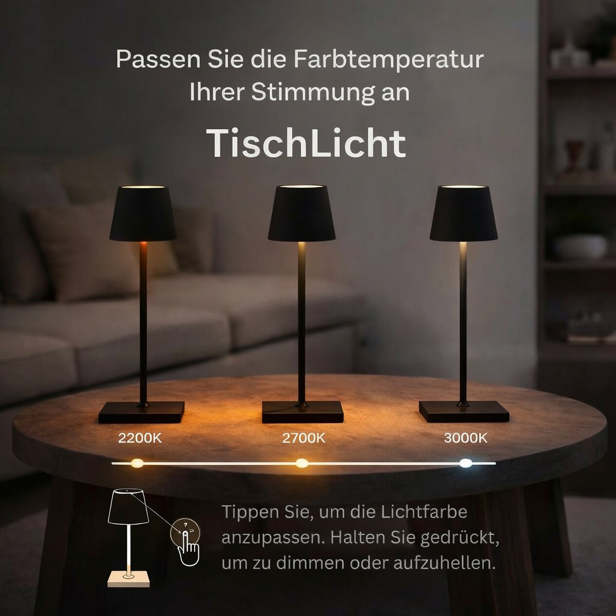 Cordless Table Lamp | Rechargeable Lighting Solution