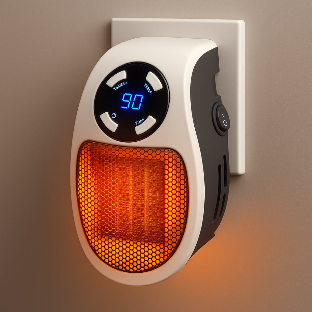 Compact Ceramic Heater | Plug-in Heating Solution | Whisper Quiet
