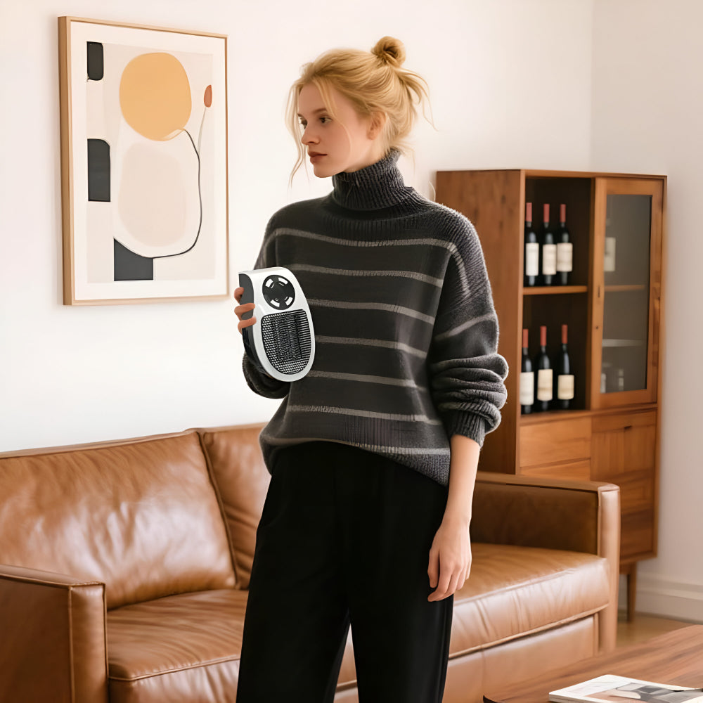 Compact Ceramic Heater | Plug-in Heating Solution | Whisper Quiet