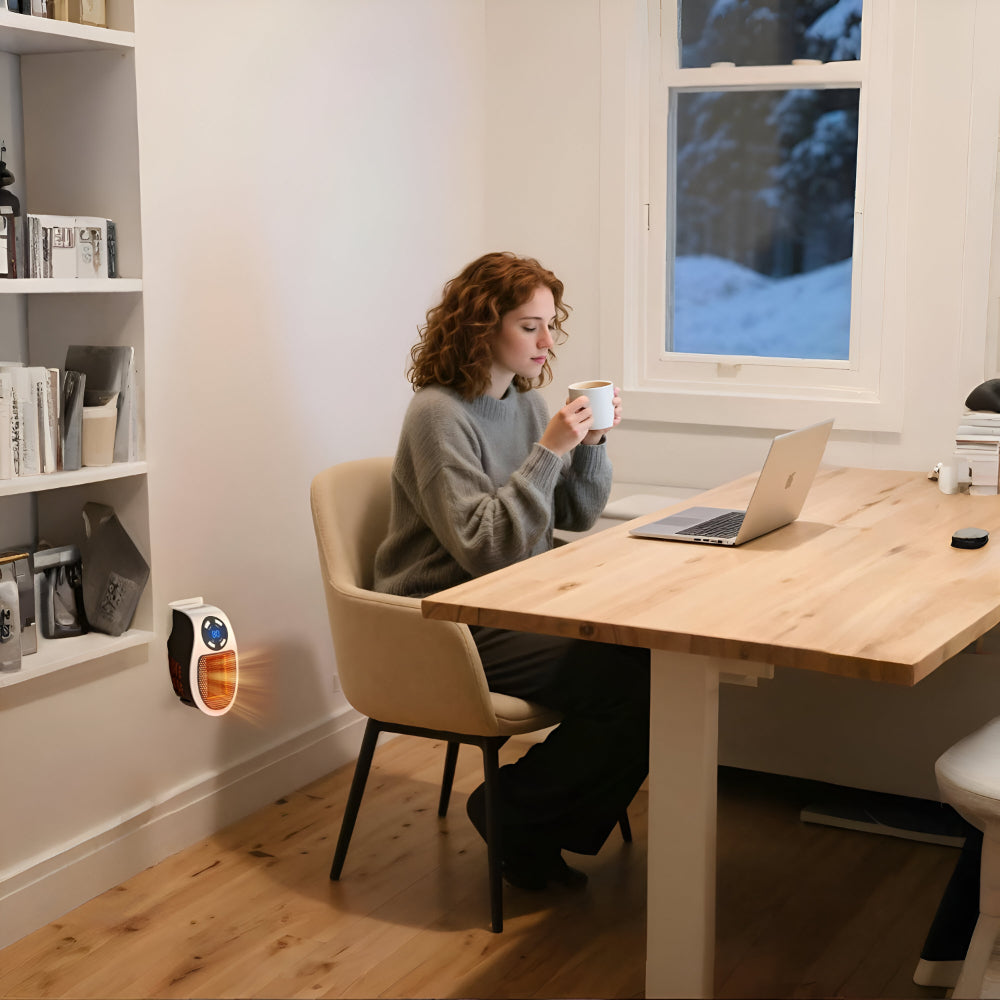 Compact Ceramic Heater | Plug-in Heating Solution | Whisper Quiet