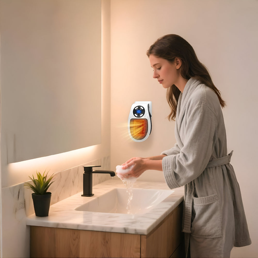 Compact Ceramic Heater | Plug-in Heating Solution | Whisper Quiet