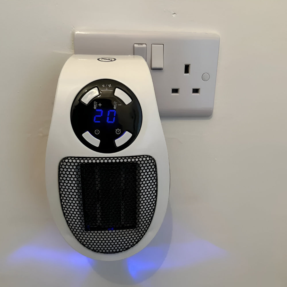 Compact Ceramic Heater | Plug-in Heating Solution | Whisper Quiet