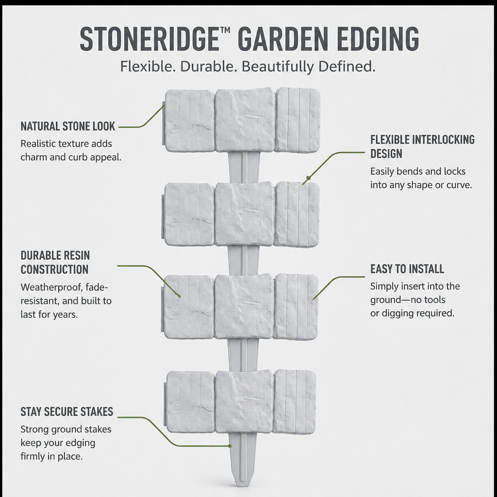 StoneRidge™ — Craft Crisp, Stunning Garden Borders That Impress Every Day