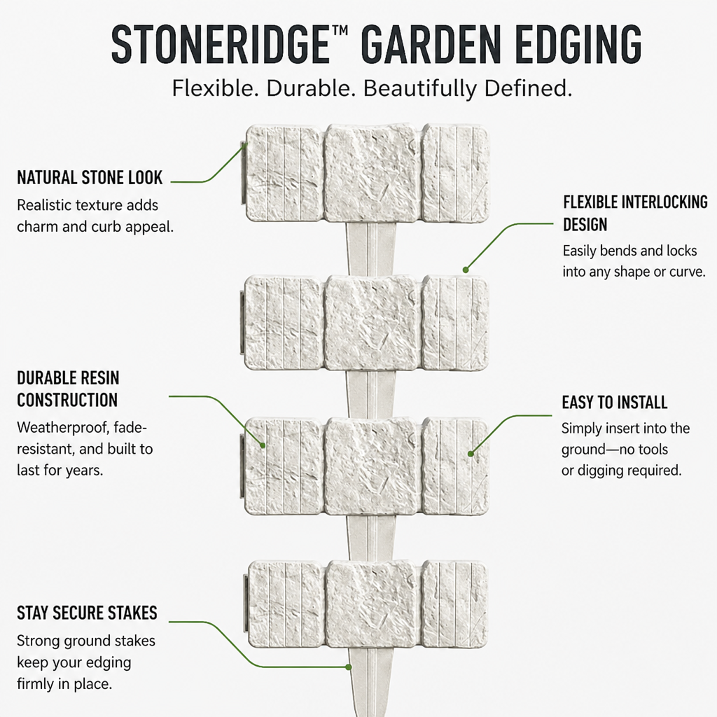StoneRidge™ — Craft Crisp, Stunning Garden Borders That Impress Every Day