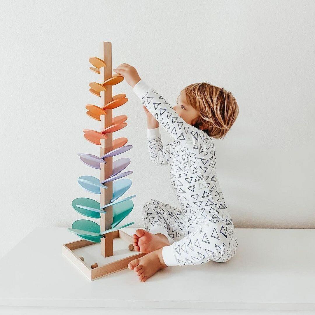 Interactive Rainbow Marble Slide for Kids 10 Months and Up