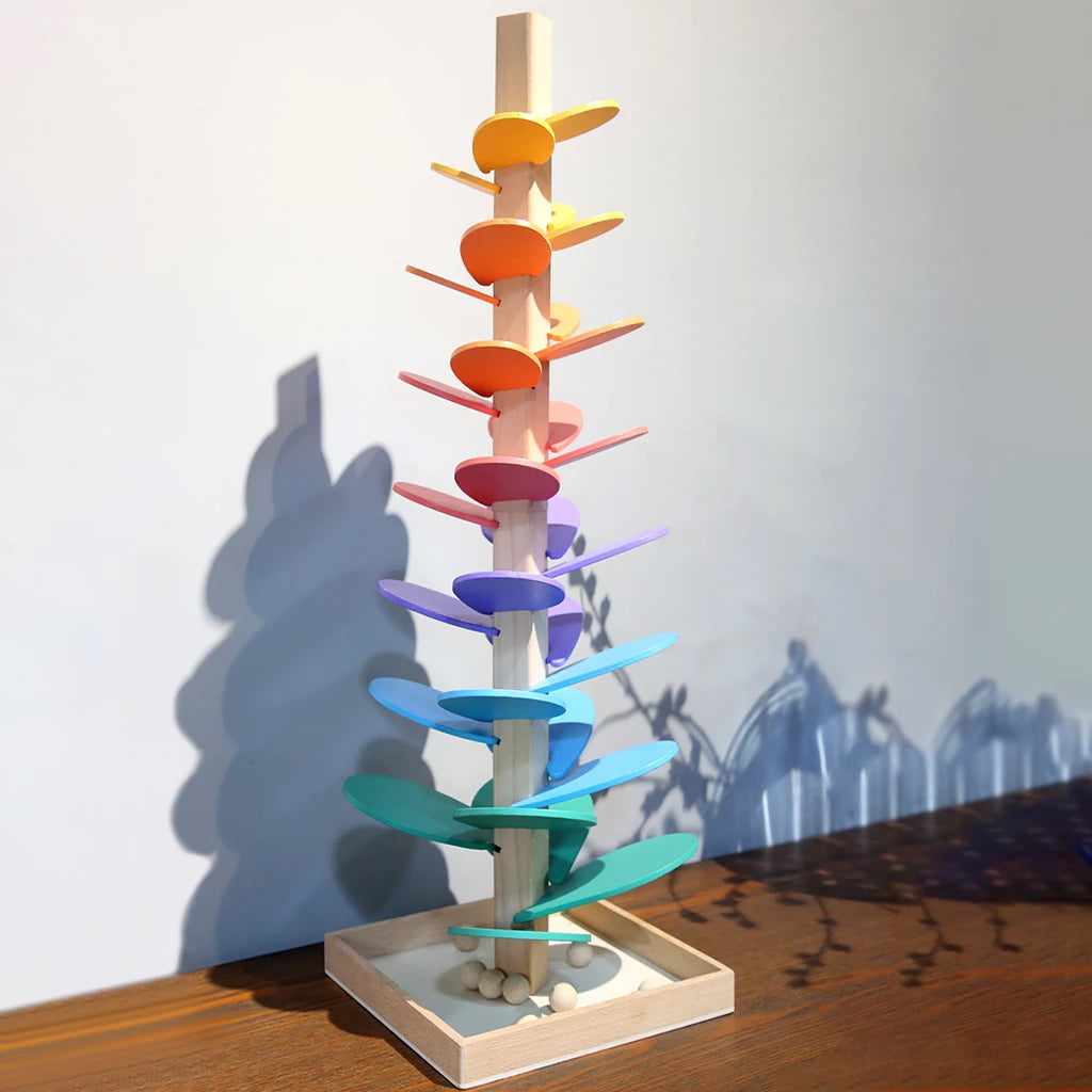 Rainbow Marble Run | Engaging Wooden Toy for Kids 10+ Months