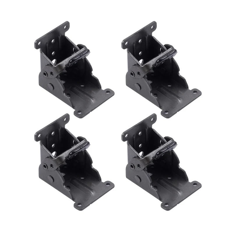 Space-Saving Steel Hinges | Foldable Bracket Set for Table & Cabinet (4 Pieces)