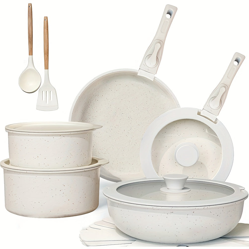 Ultimate 17-Piece Induction Cookware Set with Ceramic Finish