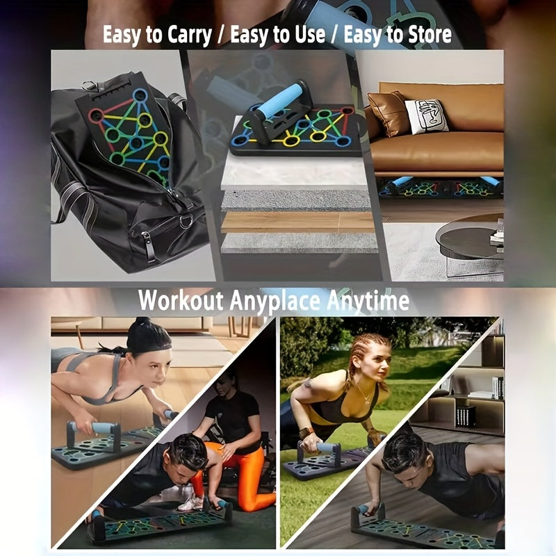 Home Strength Training Set with Push-Up Grips & Resistance Bands