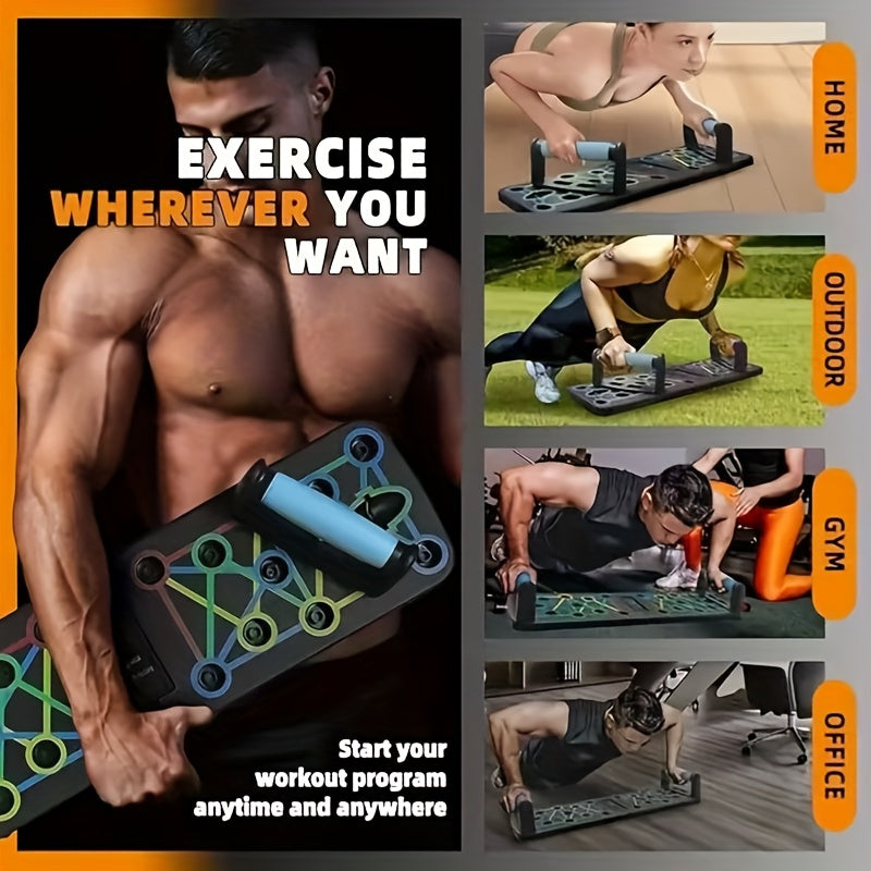 Home Strength Training Set with Push-Up Grips & Resistance Bands