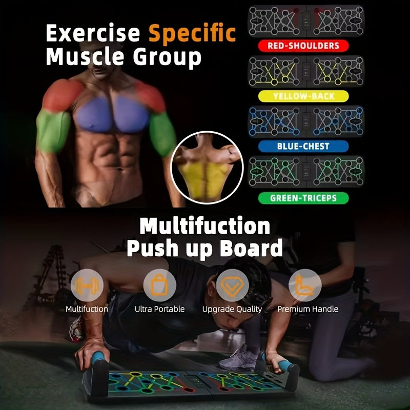 Home Strength Training Set with Push-Up Grips & Resistance Bands