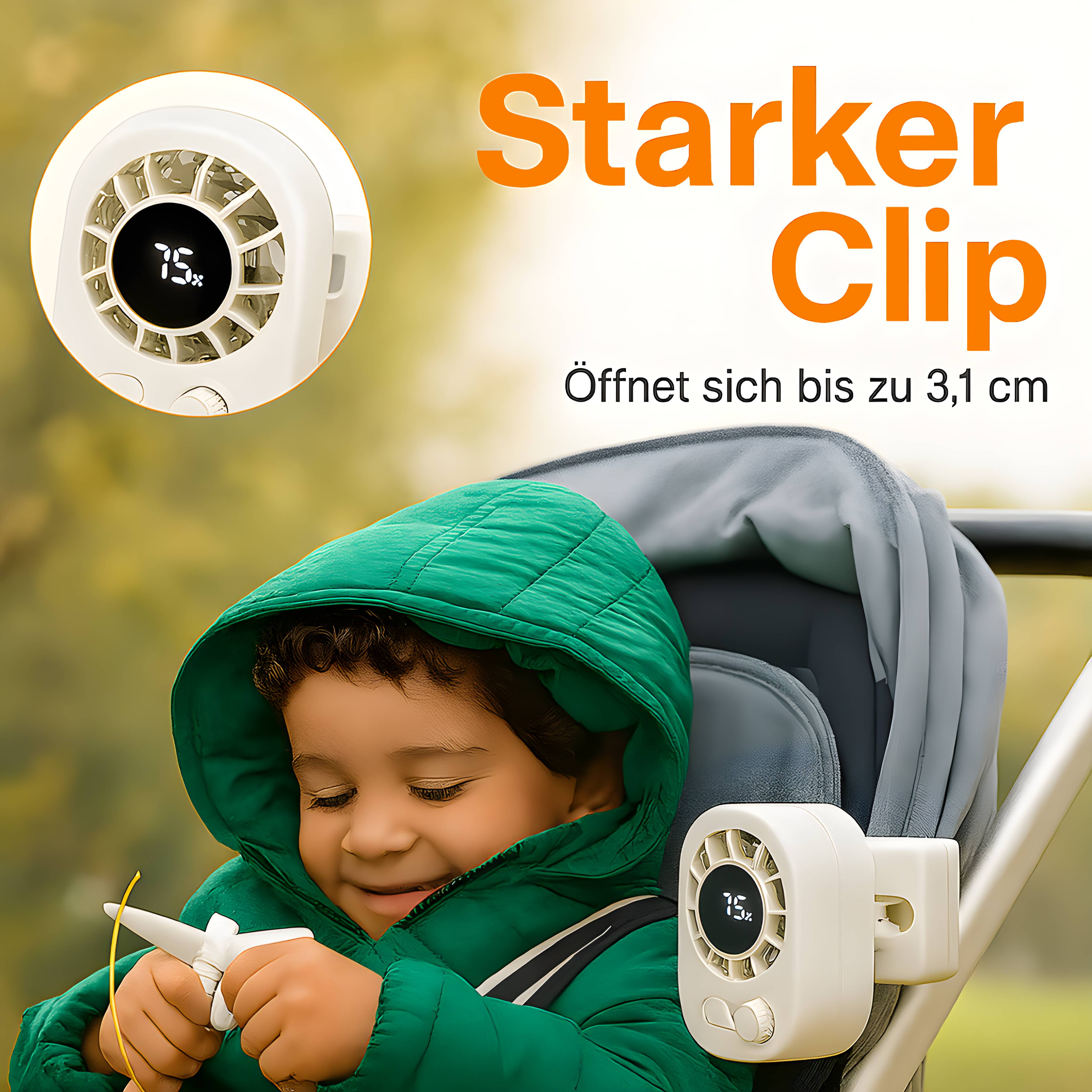 Portable Rechargeable Clip Fan | Compact & Whisper-Quiet Airflow